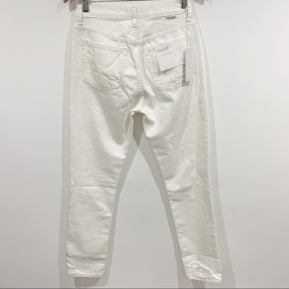 Boyish High Rise Waist Distressed Jeans Sz 26 NWT - Picture 4 of 8